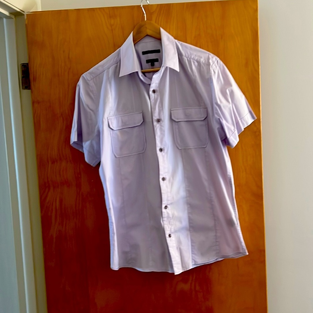 Men's Linen Button Down Shirts Short Sleeve Casual Beach Shirt